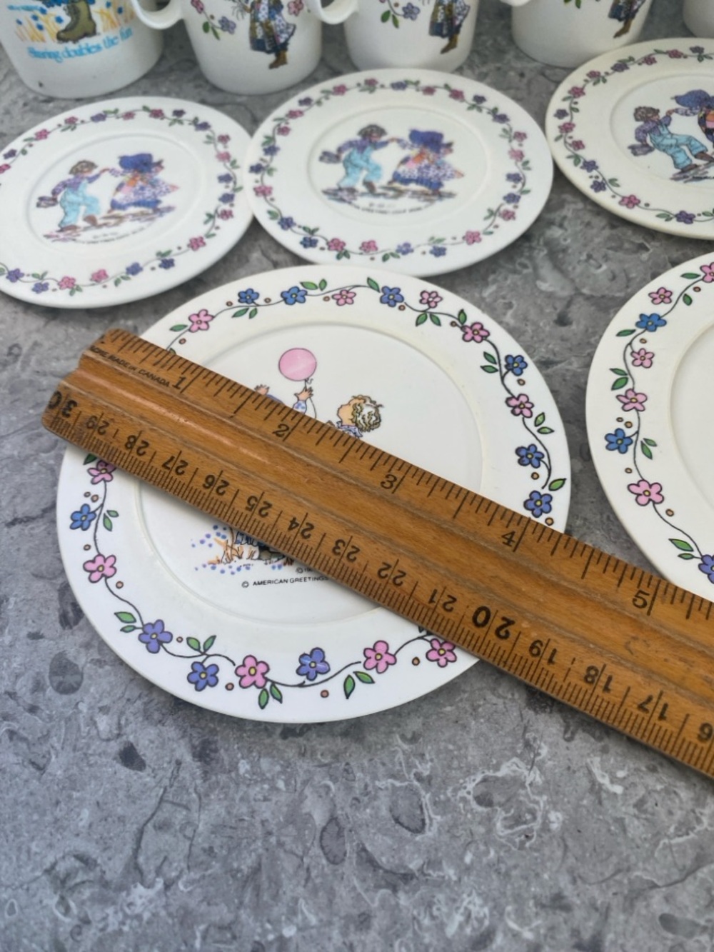 Holly Hobbie Blue & White plastic Tea Set - Picture 6 of 15